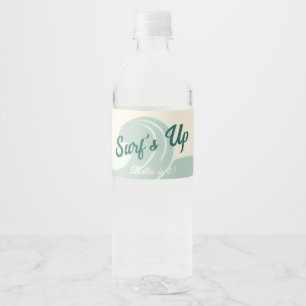 Ocean Themed Kids Birthday Party Bottle Label