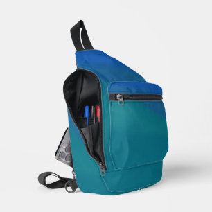 Ocean Tide Blue and Green Minimalist Sling Bag