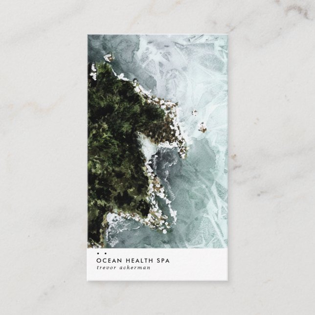 Ocean Tide Modern Business Card (Front)