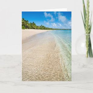 Ocean Tide On A Tropical Beach Card