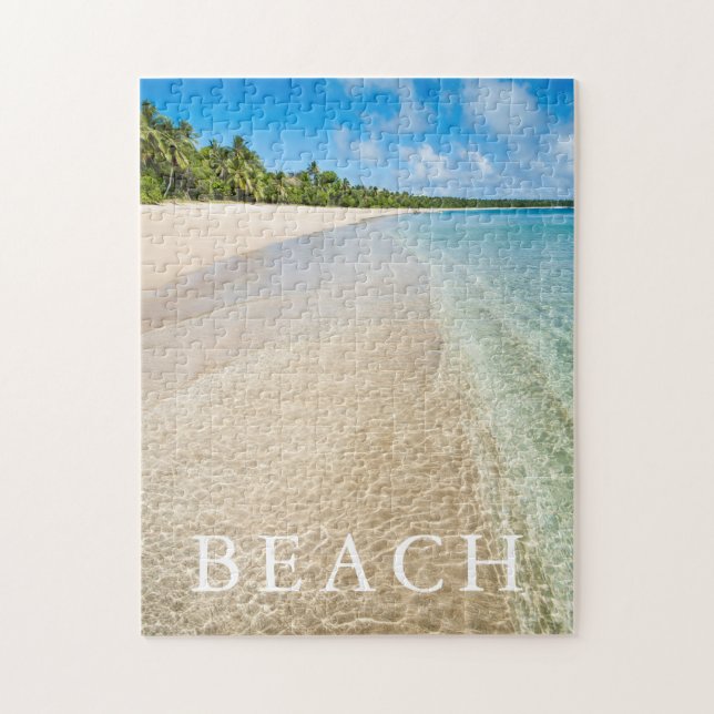 Ocean Tide On A Tropical Beach Jigsaw Puzzle (Vertical)