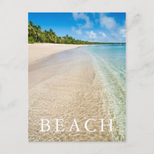 Ocean Tide On A Tropical Beach Postcard