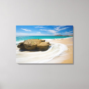 Ocean Tide Swirls On The Beach Canvas Print