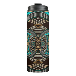 Ocean Tides Abstract Tribal Thermal Tumbler