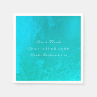 Ocean Tiffany Aqua Metallic Beach Wedding Bridal