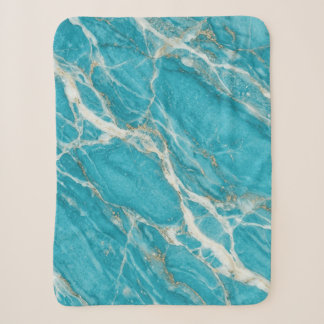 Ocean Tone Marble Contemporary Aesthetic Look Sherpa Blanket