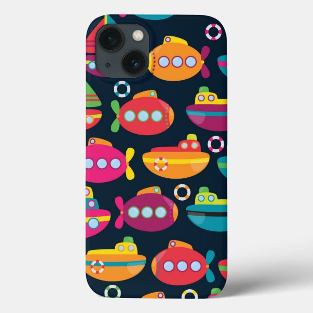 Ocean Transportation Pattern Case-Mate iPhone Case (Back)