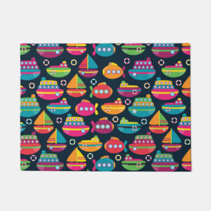Ocean Transportation Pattern Doormat