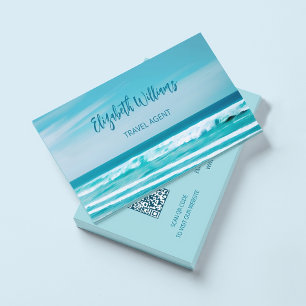 Ocean Travel Ageng QR Code Business Card