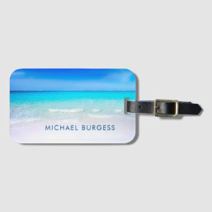 Ocean Travel Beach Sea Life Aqua Blue Luggage Tag