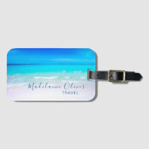 Ocean Travel Beach Sea Life Aqua Blue Luggage Tag