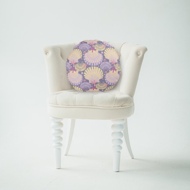 Ocean Treasures lavender  Round Cushion (Creator Uploaded)