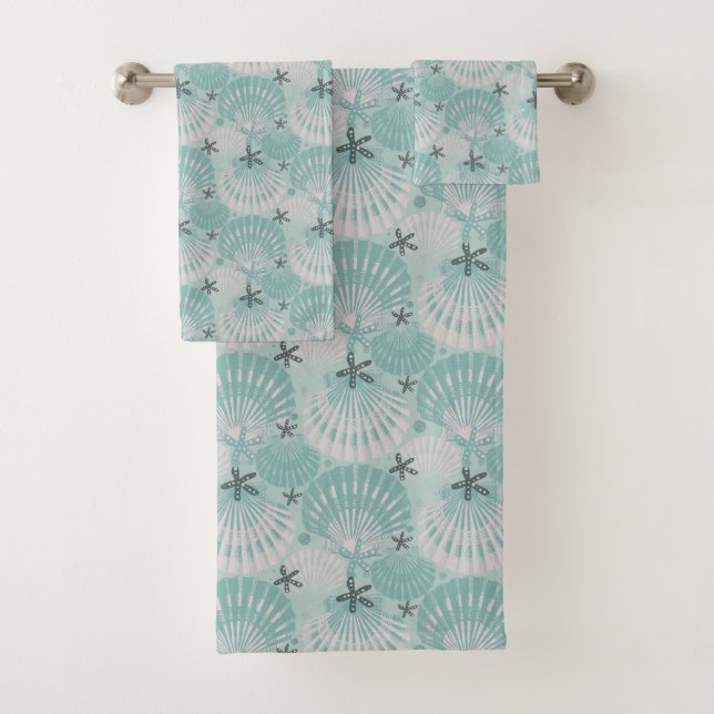 Ocean Treasures mint  Bath Towel Set (Insitu)
