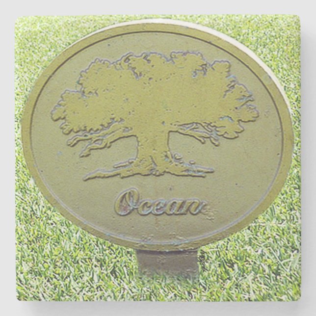 Ocean Tree Golf , Kiawah Island, SC Marble Coaster (Front)