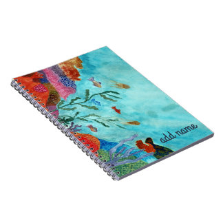Ocean Tropical Underwater Coral Reef Watercolor Notebook