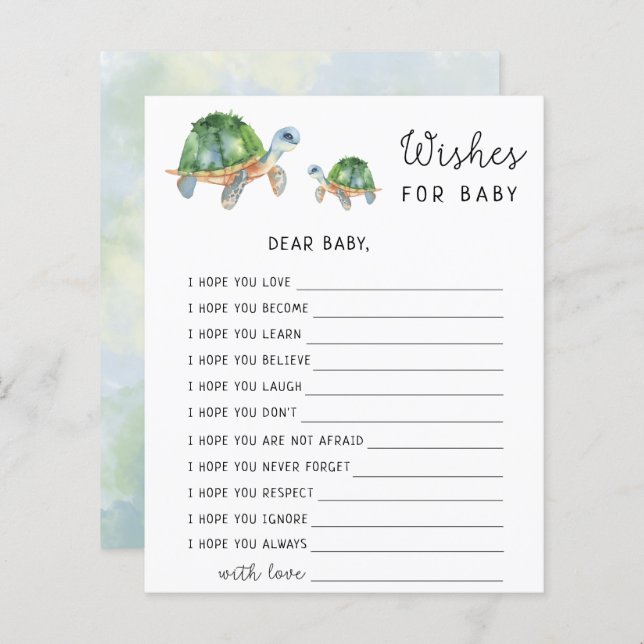 Ocean Turtles - Wishes for baby (Front/Back)