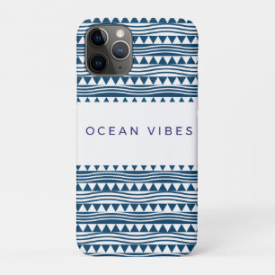 Ocean vibes geometric – navy blue coas Case-Mate iPhone case