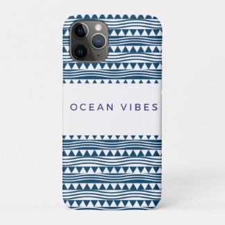 Ocean vibes geometric – navy blue coas Case-Mate iPhone case