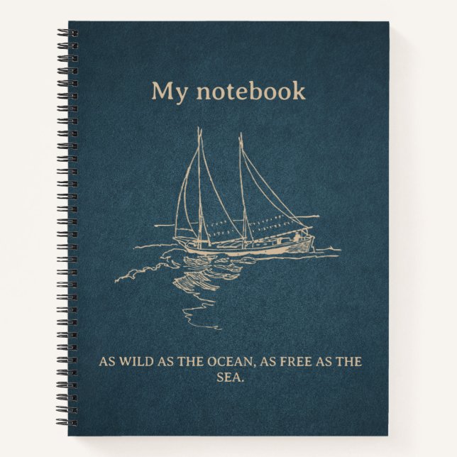 Ocean Vibes Notebook –  Beach Journal  (Front)
