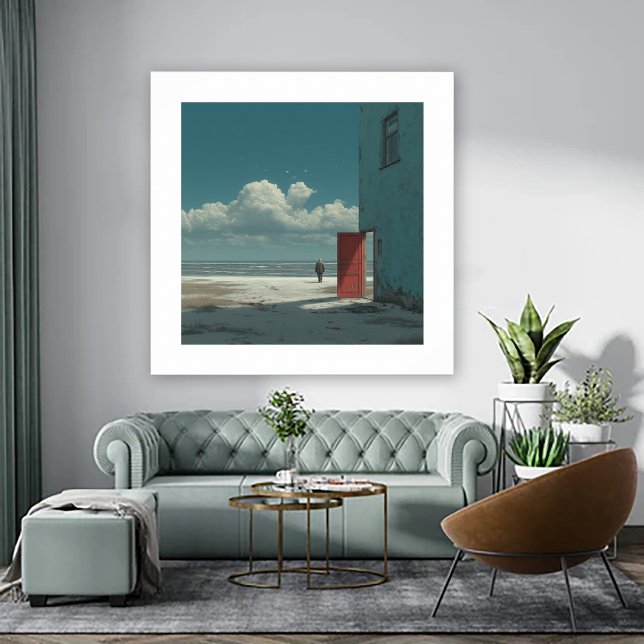 Ocean View - A Man Stands Staring at Ocean Poster (Creator Uploaded)