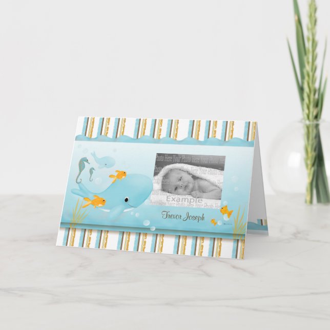 Ocean View Baby Announcement (Front)