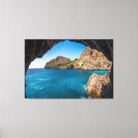Ocean View Beach Scene Art Wall Canvas