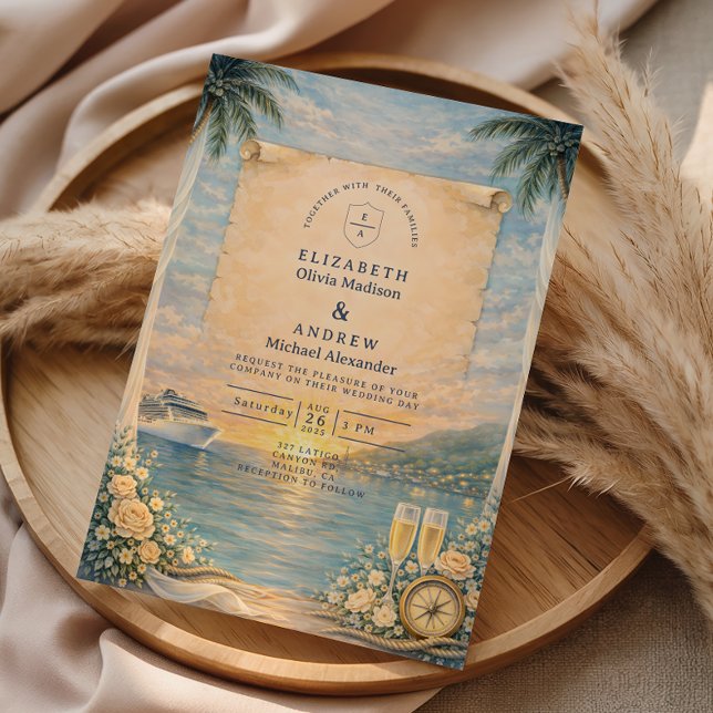 Ocean View Cruise Wedding Invitation (Creator Uploaded)