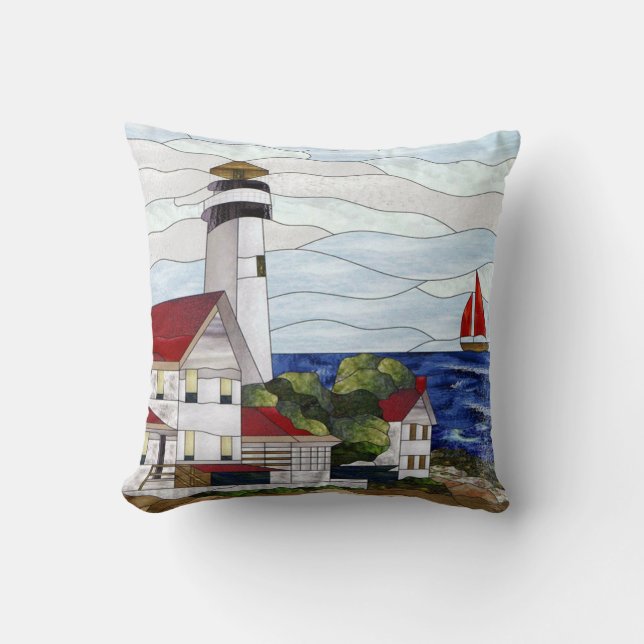 Ocean View  Design Throw  Pillow (Front)