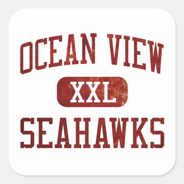 Ocean View Seahawks Athletics Square Sticker (Front)