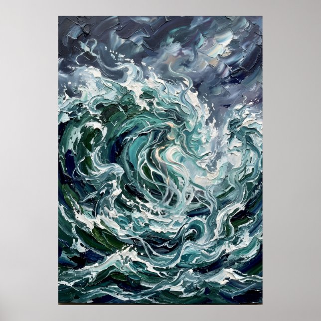 Ocean Vortex Spirit Energy Wall Art (Front)