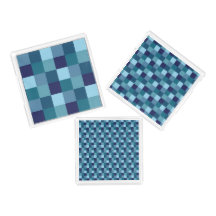Ocean Water Blue Squares Tray Set