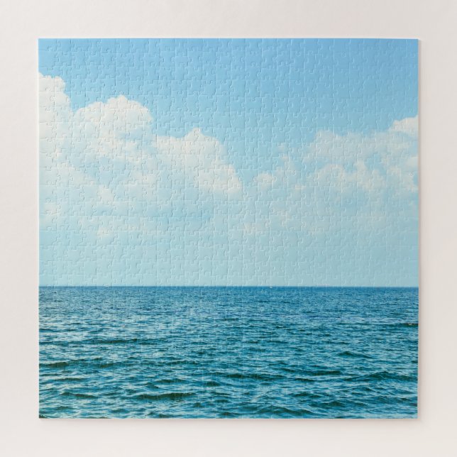 Ocean Water, Clear Blue Sky. Jigsaw Puzzle (Vertical)