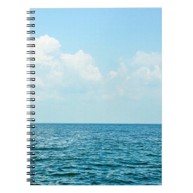 Ocean Water, Clear Blue Sky. Notebook (Front)