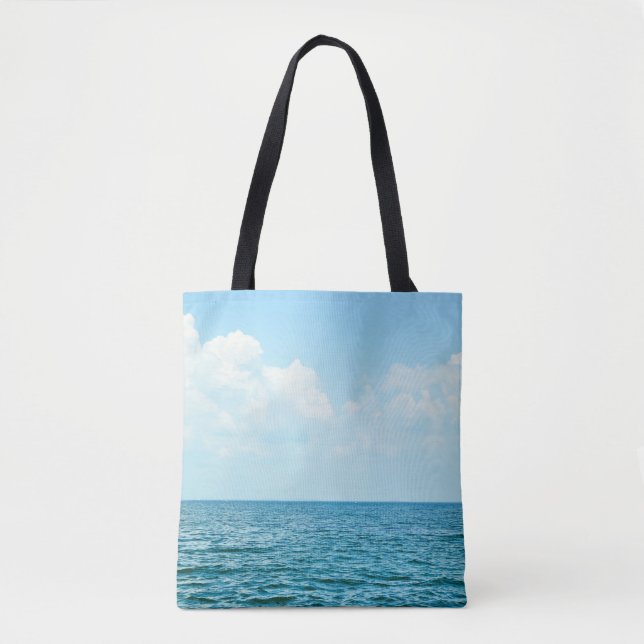 Ocean Water, Clear Blue Sky. Tote Bag (Front)