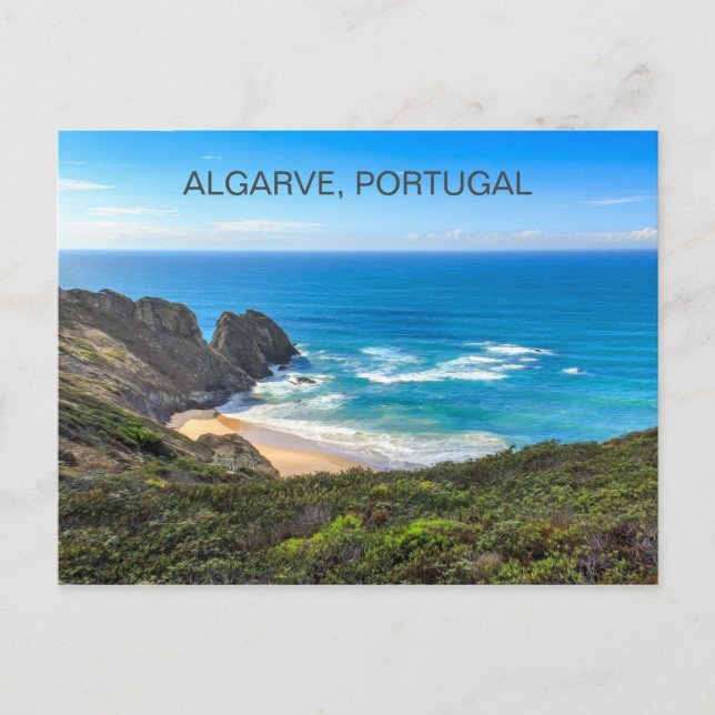 Ocean Water Painting Algarve Portugal Postcard (Front)