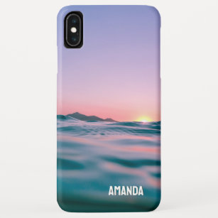 Ocean Water Sun Rise Island Relaxing Custom Name Case-Mate iPhone Case