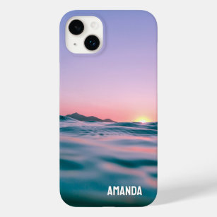 Ocean Water Sun Rise Island Relaxing Custom Name Case-Mate iPhone 14 Plus Case