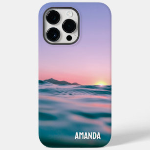 Ocean Water Sun Rise Island Relaxing Custom Name Case-Mate iPhone 14 Pro Max Case
