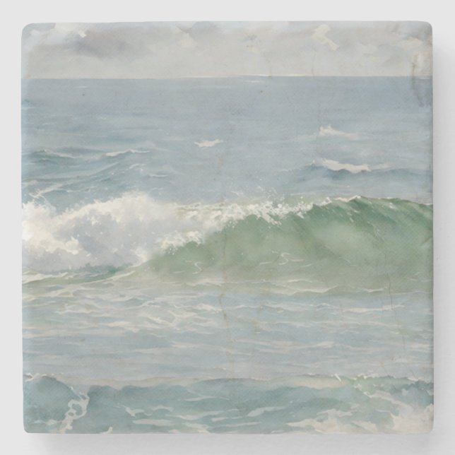 Ocean Wave Art Beach Coaster (Front)