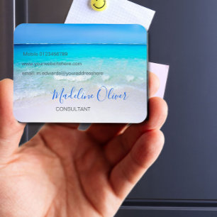 Ocean Wave Beach Blue Scene Modern  Magnet