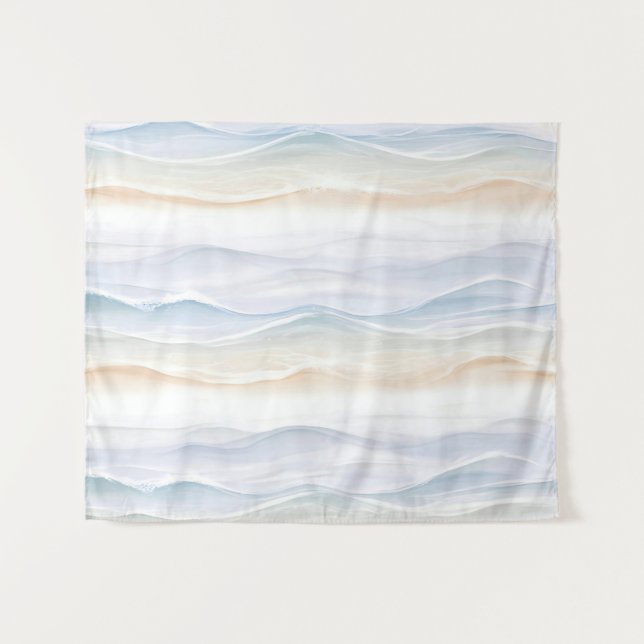 Ocean Wave Beach Design 365 Tapestry (Front (Horizontal))