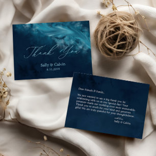 Ocean Wave Custom Wedding Thank you Enclosure Card