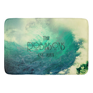 Ocean Wave Family Name / Est. Year Bath Mat