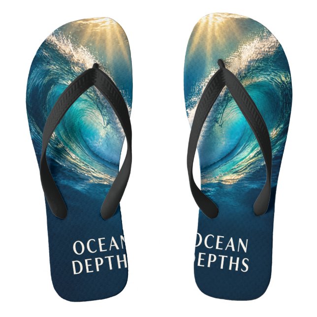 Ocean Wave Flip Flops (Footbed)