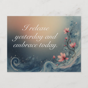 Ocean Wave Inspirational Calming Message Postcard