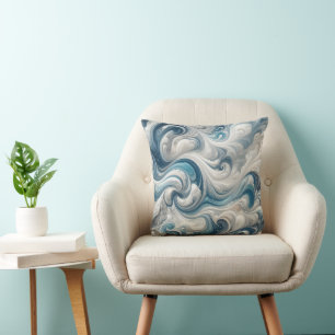 ocean wave-inspired cushion