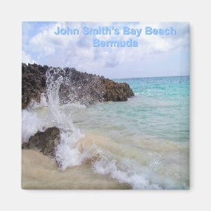 Ocean Wave John Smith’s Bay Beach Bermuda Magnet