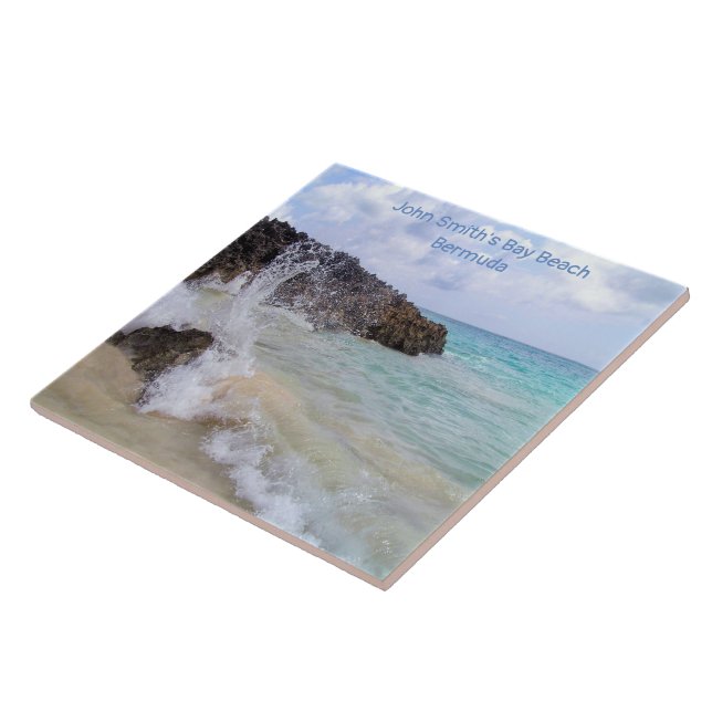 Ocean Wave John Smith’s Bay Beach Bermuda tile (Side)