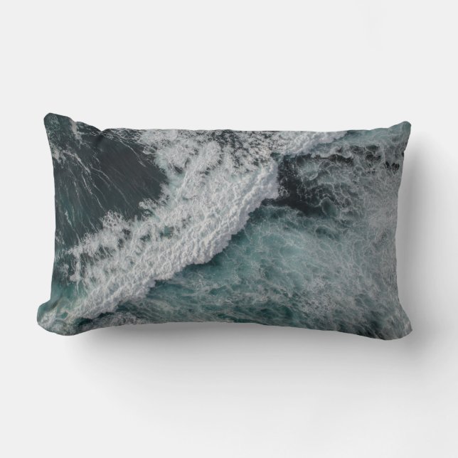 Ocean wave lumbar cushion (Front)