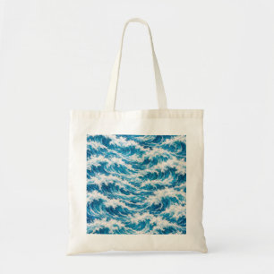 Ocean Wave Pattern Tote Bag